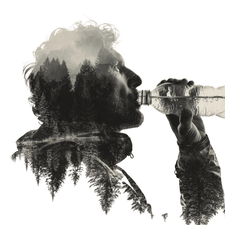Man Drinking Water V5 Vinyl Car Decal Sticker – Waterproof & UV-Resistant 3.4133333333333336"