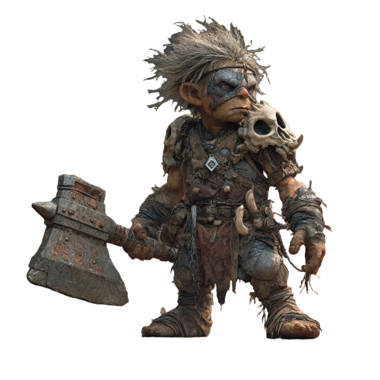 Grim Halfling Barbarian Vinyl Car Decal Sticker – Waterproof & UV-Resistant 3.4133333333333336"