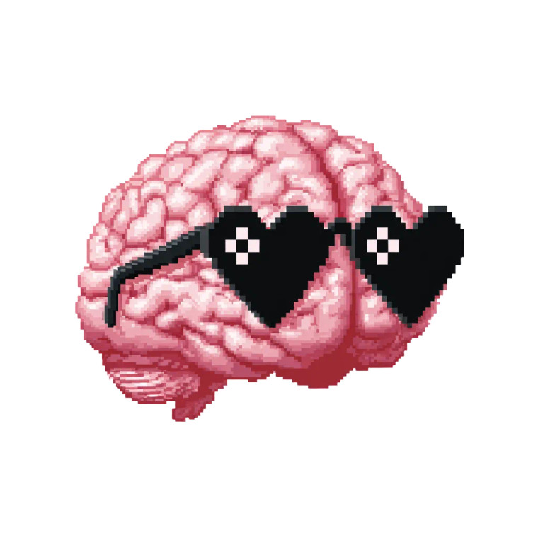 Pixel Brain Sunglasses Vinyl Car Decal Sticker – Waterproof & UV-Resistant 6.826666666666667"