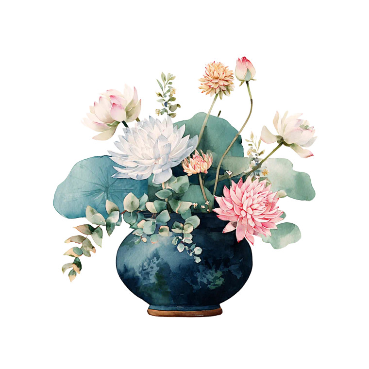 Japanese Ikebana Vinyl Car Decal Sticker – Waterproof & UV-Resistant 6.826666666666667"