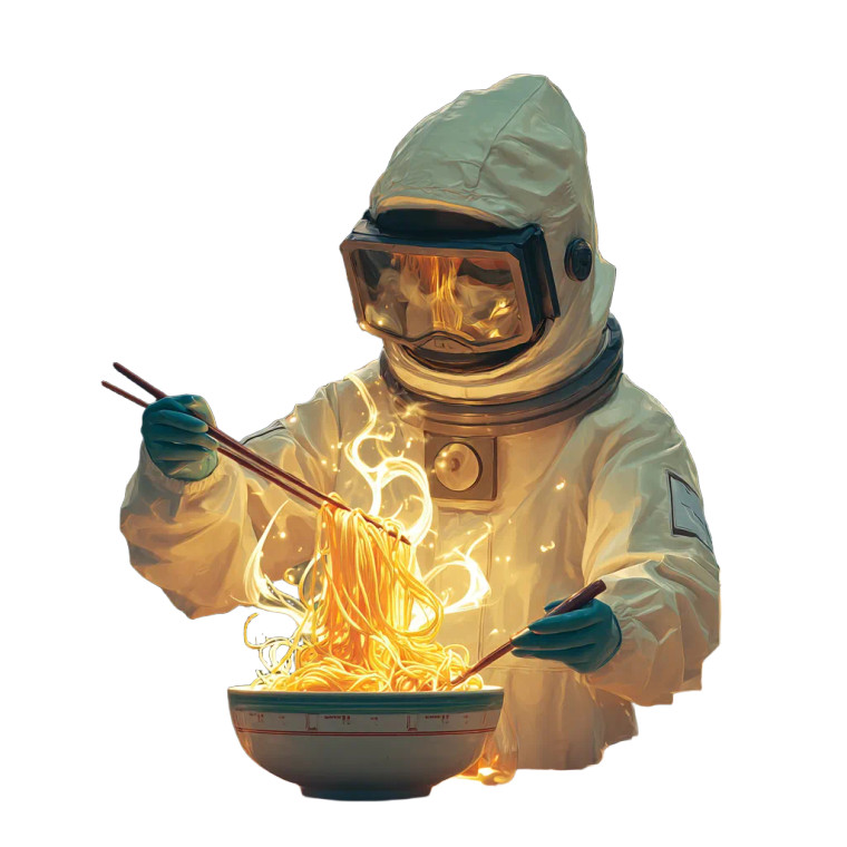 Ramen Scientist Vinyl Car Decal Sticker – Waterproof & UV-Resistant 3.4133333333333336"