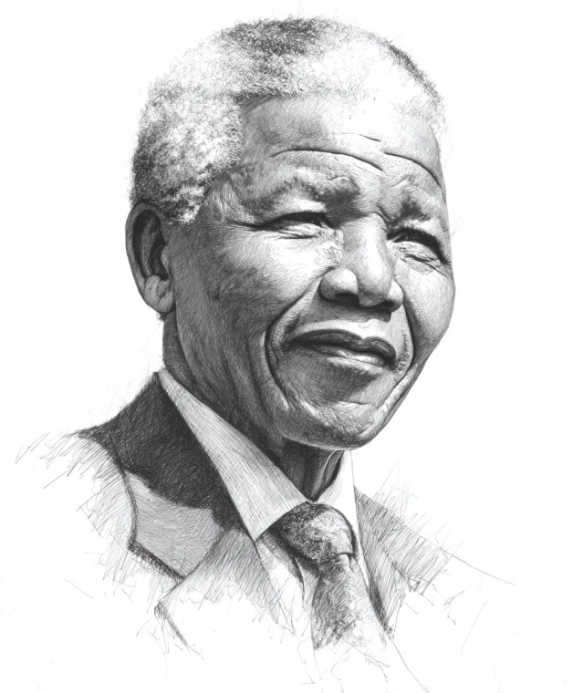 Nelson Mandela Sketch Vinyl Car Decal Sticker – Waterproof & UV-Resistant 8.0"