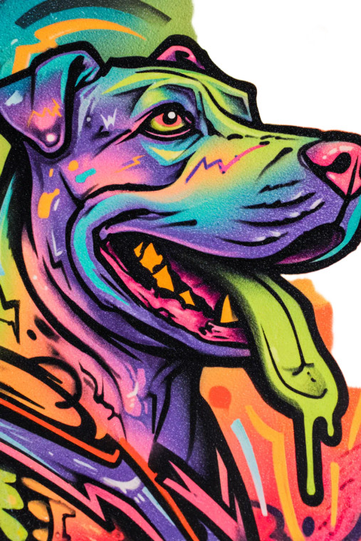 Graffiti Pitbull Vinyl Car Decal Sticker – Waterproof & UV-Resistant 4.4