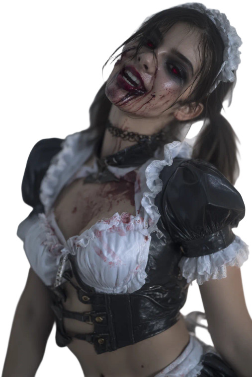 Dark Fantasy Maid V2 Vinyl Car Decal Sticker – Waterproof & UV-Resistant 4.4