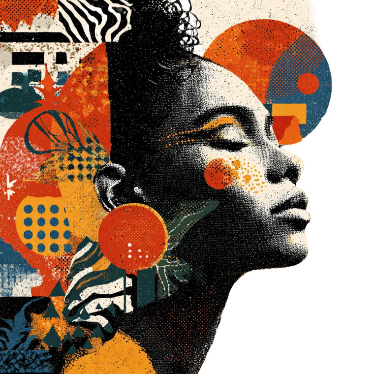 Abstract Portrait Explosion Vinyl Car Decal Sticker – Waterproof & UV-Resistant 3.4133333333333336"