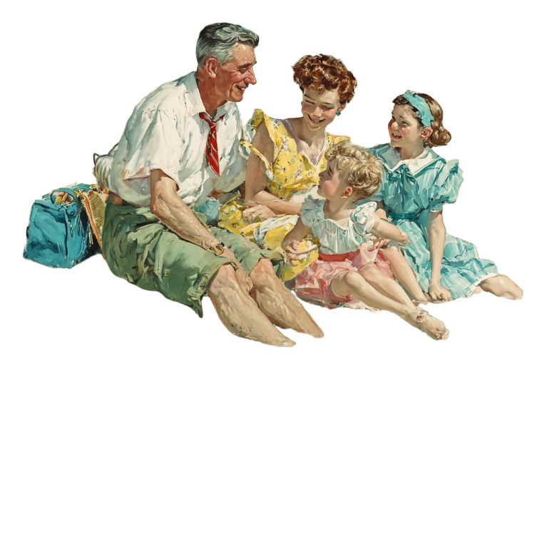 Beach Family Fun V3 Vinyl Car Decal Sticker – Waterproof & UV-Resistant 3.4133333333333336"