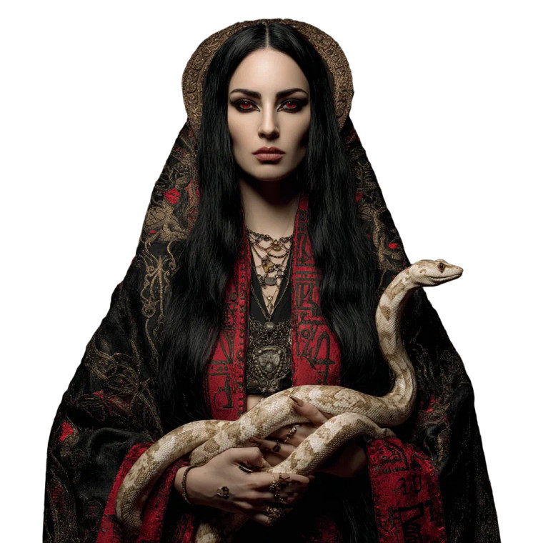 Sumerian Vampire Queen Vinyl Car Decal Sticker – Waterproof & UV-Resistant 3.4133333333333336"