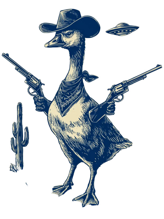 Cowboy Goose V6 Vinyl Car Decal Sticker – Waterproof & UV-Resistant 8.213333333333333"