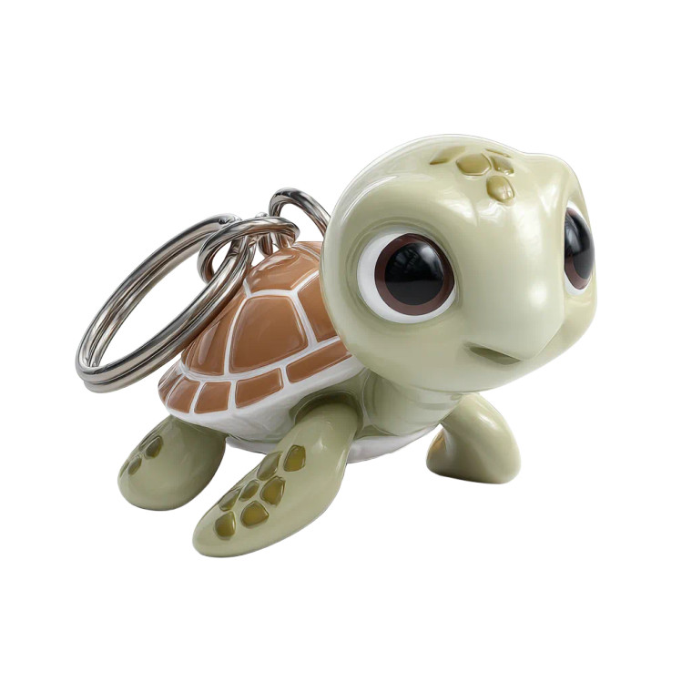 Baby Turtle Keychain Vinyl Car Decal Sticker – Waterproof & UV-Resistant 3.4133333333333336"