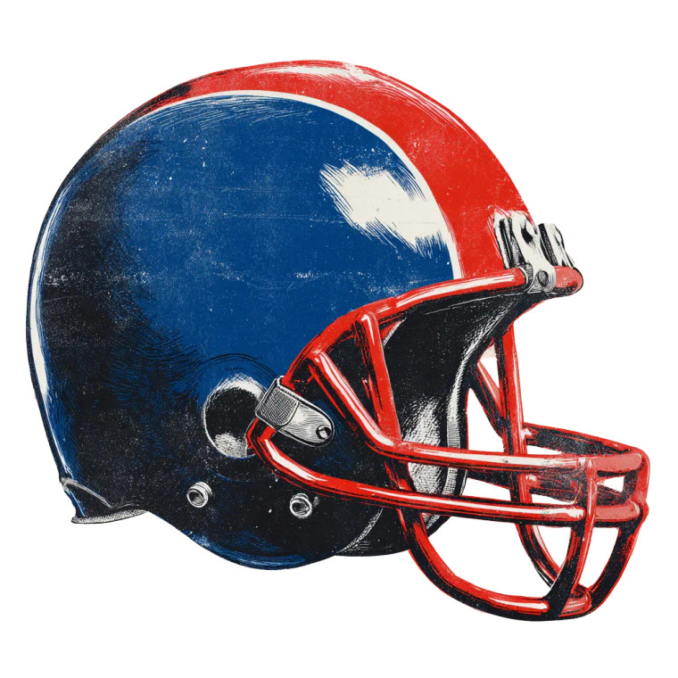 Retro Football Helmet Vinyl Car Decal Sticker – Waterproof & UV-Resistant 6.826666666666667"