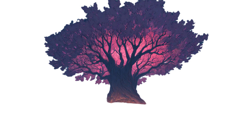 Glowing Desert Tree Vinyl Car Decal Sticker – Waterproof & UV-Resistant 2.72"