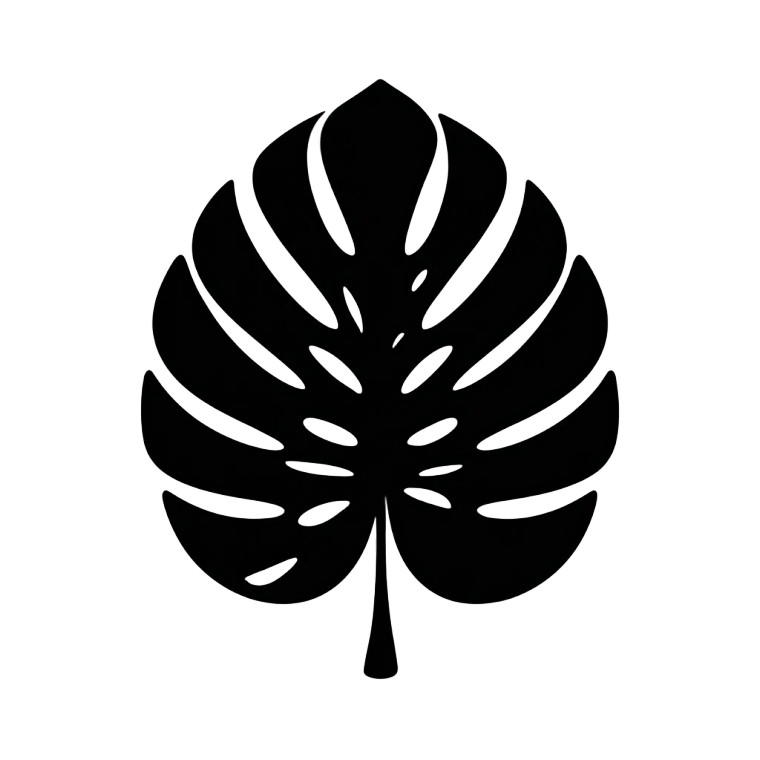 Monstera Leaf V7 Vinyl Car Decal Sticker – Waterproof & UV-Resistant 3.4133333333333336"