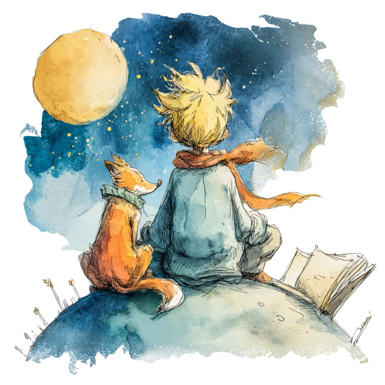 Little Prince Tattoo Vinyl Car Decal Sticker – Waterproof & UV-Resistant 3.4133333333333336"