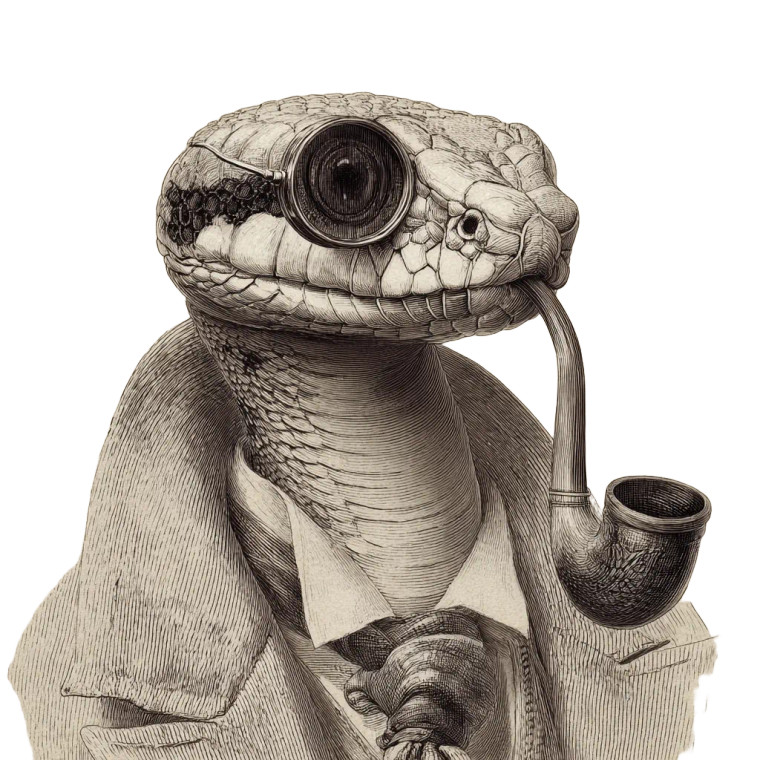 Monocled Snake Vinyl Car Decal Sticker – Waterproof & UV-Resistant 3.4133333333333336"