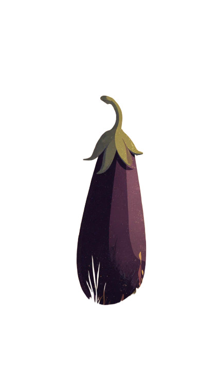 Whimsical Eggplant Vinyl Car Decal Sticker – Waterproof & UV-Resistant 9.706666666666667"