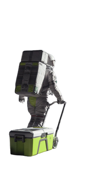 Astronaut With Cooler Vinyl Car Decal Sticker – Waterproof & UV-Resistant 9.706666666666667"