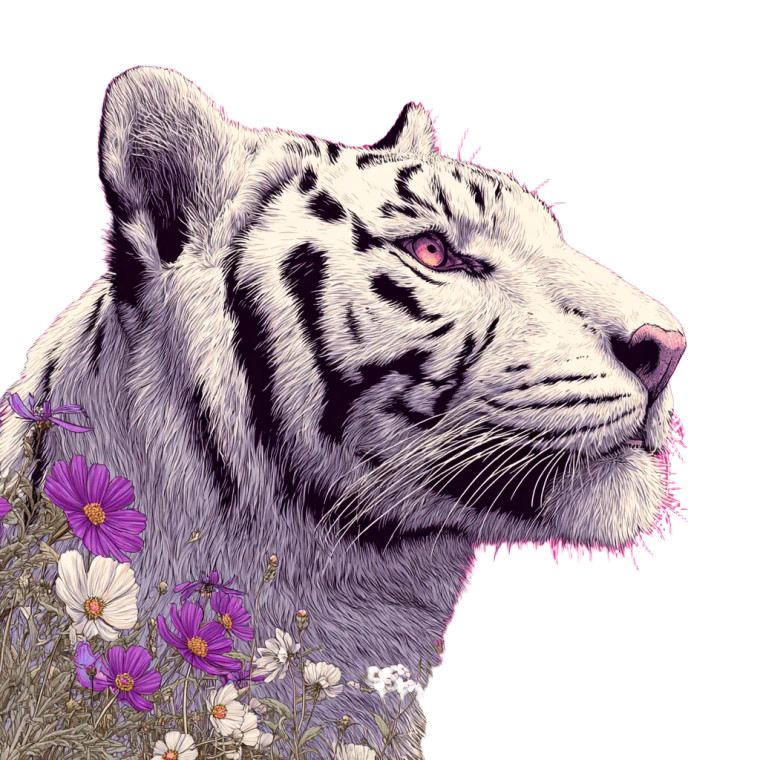 Majestic Lavender Tiger Vinyl Car Decal Sticker – Waterproof & UV-Resistant 3.4133333333333336" Majestic Lavender Tiger Vinyl Car Decal Sticker – Waterproof & UV-Resistant 3.4133333333333336"