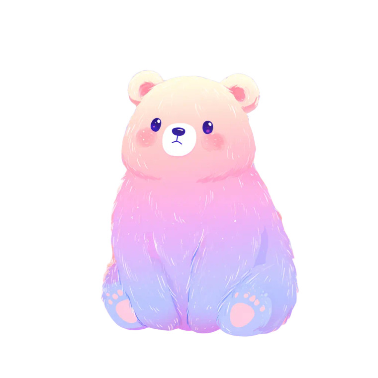 Kawaii Bear Illustration Vinyl Car Decal Sticker – Waterproof & UV-Resistant 3.4133333333333336"