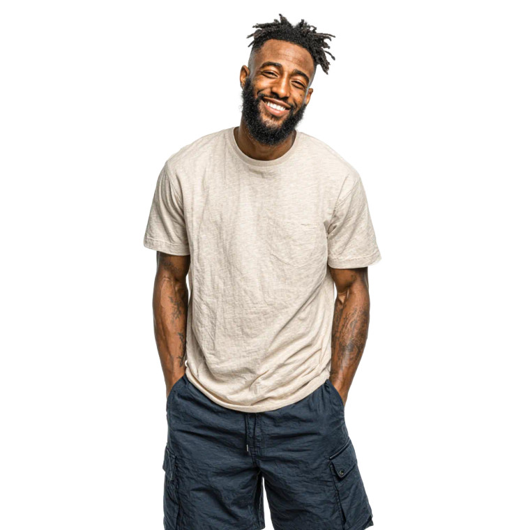 Athletic Smiling Man Vinyl Car Decal Sticker – Waterproof & UV-Resistant 3.4133333333333336"