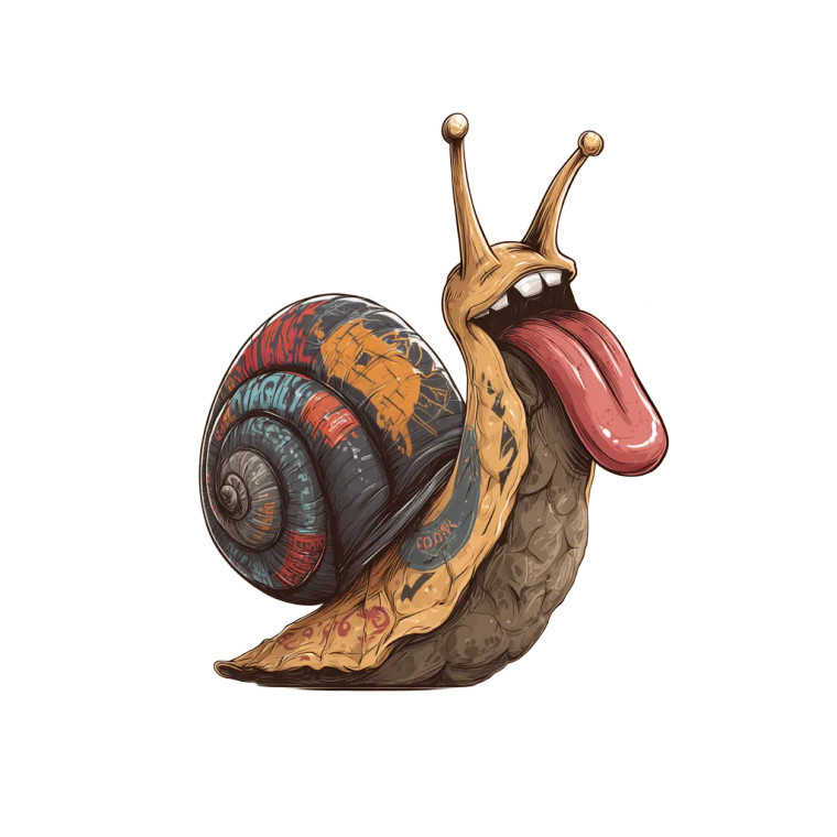 Rock Star Snail Vinyl Car Decal Sticker – Waterproof & UV-Resistant 3.4133333333333336"