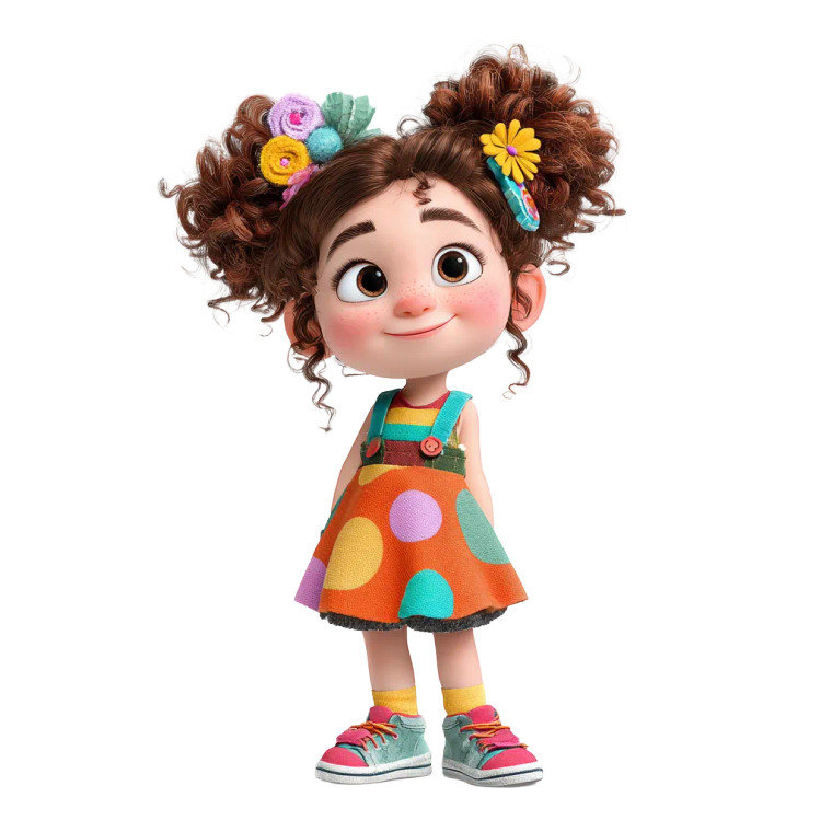 Cheerful Young Girl V6 Vinyl Car Decal Sticker – Waterproof & UV-Resistant 6.826666666666667"
