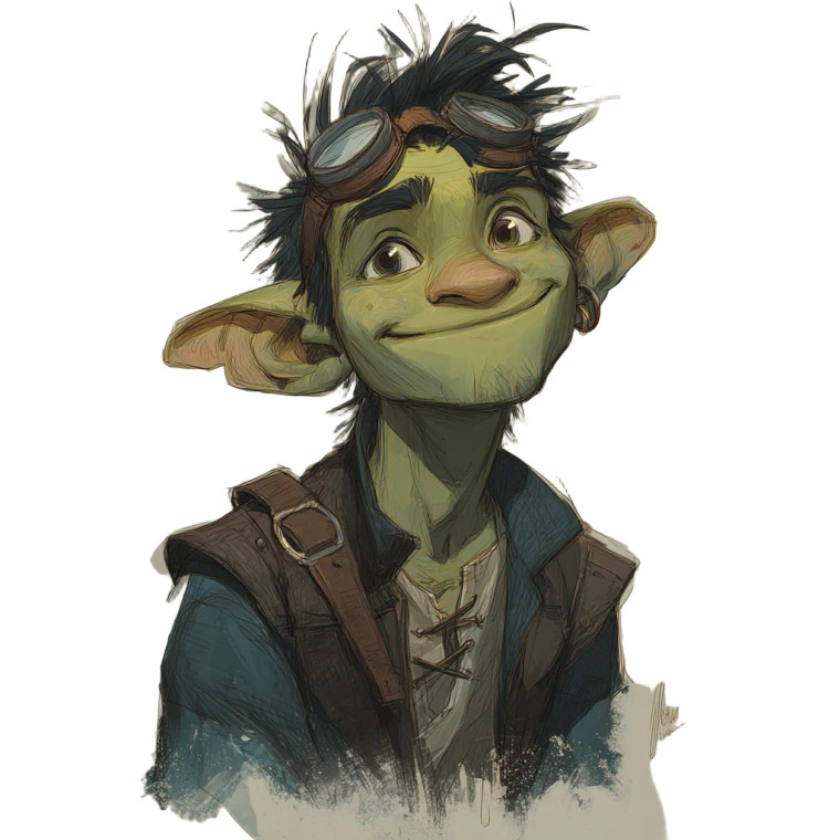 Whimsical Goblin Portrait V2 Vinyl Car Decal Sticker – Waterproof & UV-Resistant 3.4133333333333336"