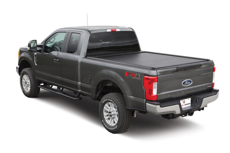 Pace Edwards UltraGroove Metal Tonneau Cover | Manual Retractable, Lockable, Black Matte Aluminum | Includes Canister & Rail Parts | RES Rail Expansion System, ArmorTek Deck, 3 Yr Warranty