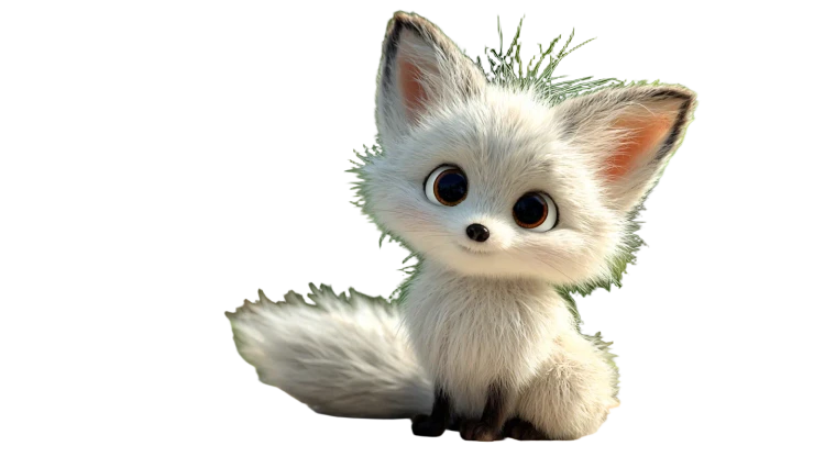 Cute Anime Fox Cub Vinyl Car Decal Sticker – Waterproof & UV-Resistant 2.72"