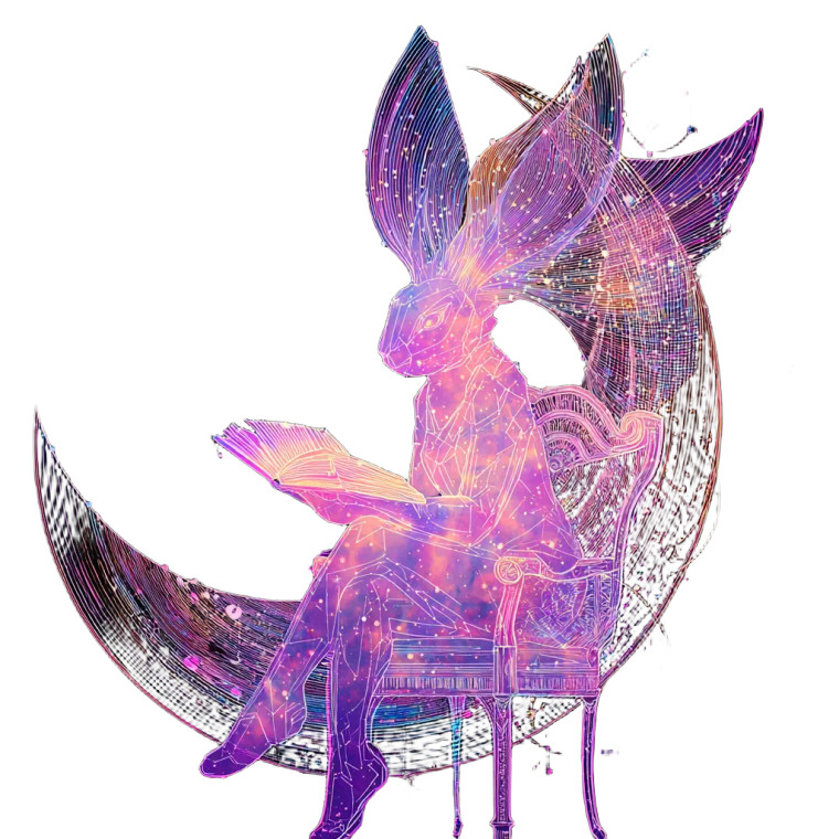 Mystical Bunny Oracle Vinyl Car Decal Sticker – Waterproof & UV-Resistant 3.4133333333333336"