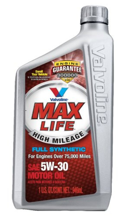 Valvoline Oil VV179 MaxLife; SAE 5W-30; Synthetic; 1 Quart Bottle; Case Of 6