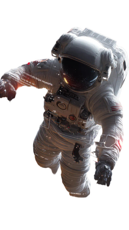 Astronaut Analytics Gaze Vinyl Car Decal Sticker – Waterproof & UV-Resistant 9.706666666666667"