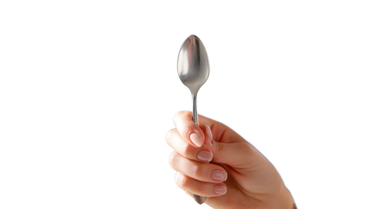 Hand Holding Spoon V3 Vinyl Car Decal Sticker – Waterproof & UV-Resistant 2.72"