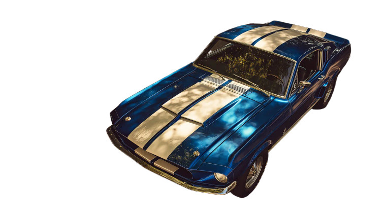 Classic Muscle Car V4 Vinyl Car Decal Sticker – Waterproof & UV-Resistant 2.72"
