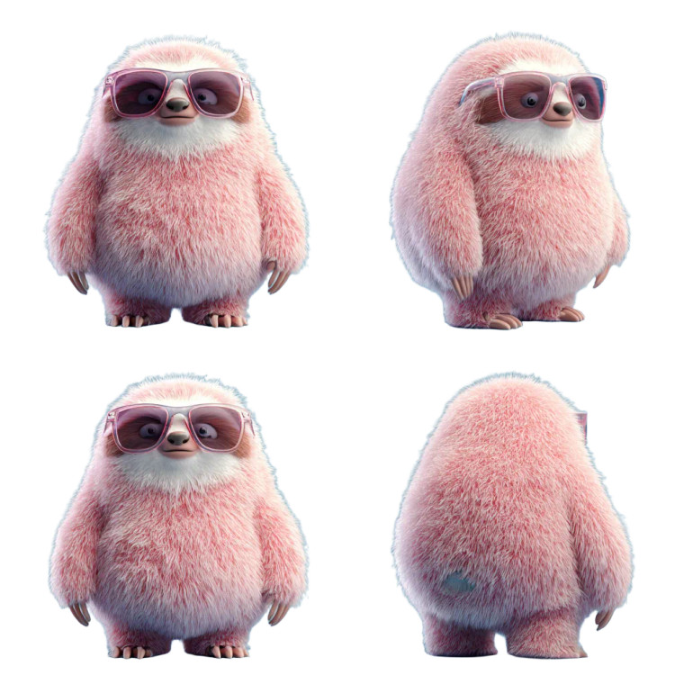 Pink Cute Sloth Vinyl Car Decal Sticker – Waterproof & UV-Resistant 3.4133333333333336"