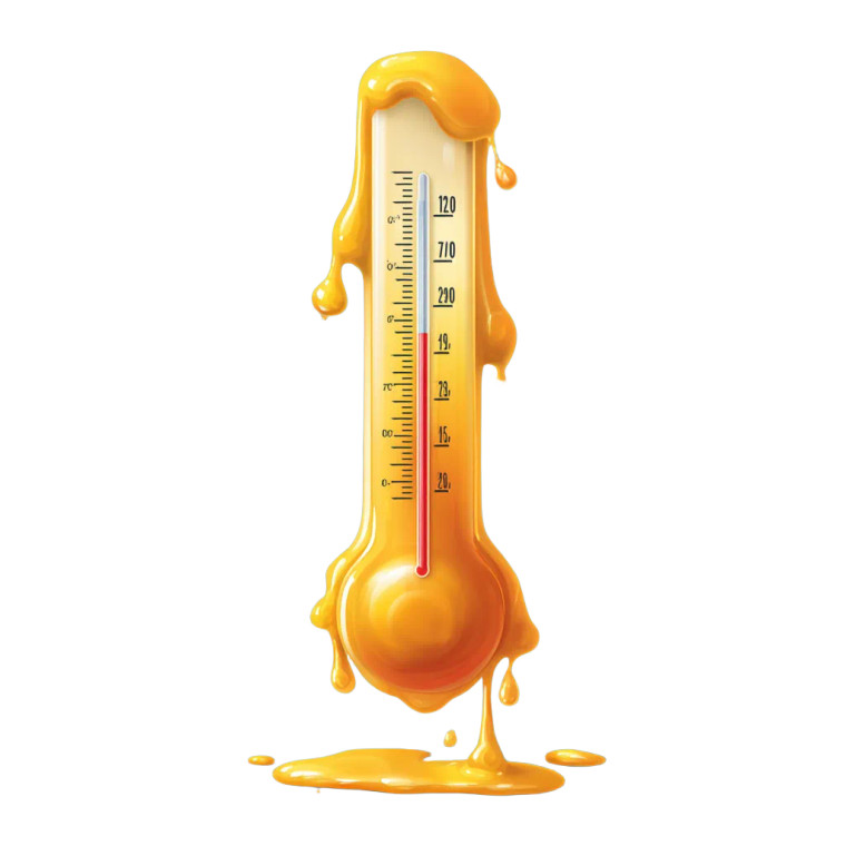 Melting Thermometer Vinyl Car Decal Sticker – Waterproof & UV-Resistant 3.4133333333333336"