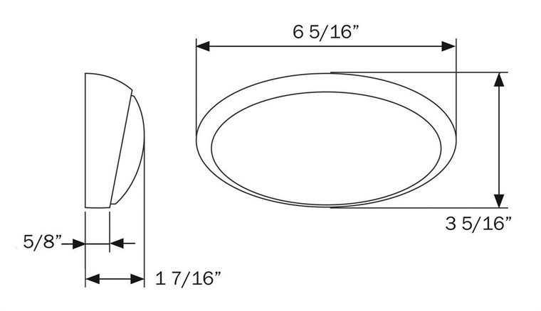 Upgrade to LED Oval Porch Light | Optronics | Acrylic Lens, Snap-On Black Housing, 16 SMD LEDs