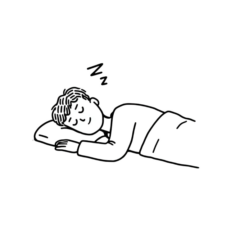 Sleeping Man Drawing Vinyl Car Decal Sticker – Waterproof & UV-Resistant 3.4133333333333336"