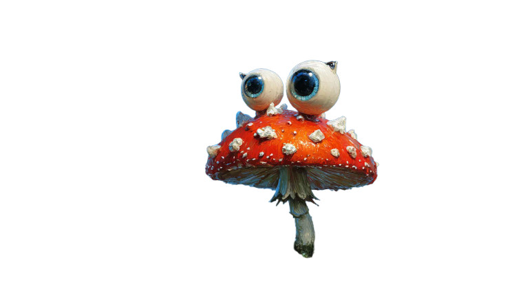 Whimsical Mushroom Creature Vinyl Car Decal Sticker – Waterproof & UV-Resistant 5.4