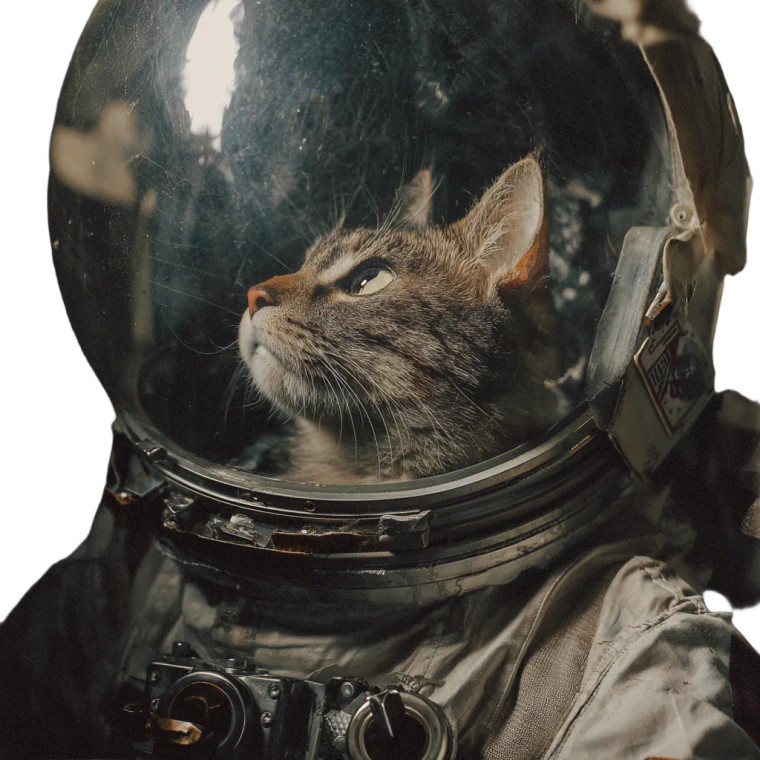 Cat Astronaut V4 Vinyl Car Decal Sticker – Waterproof & UV-Resistant 6.826666666666667"