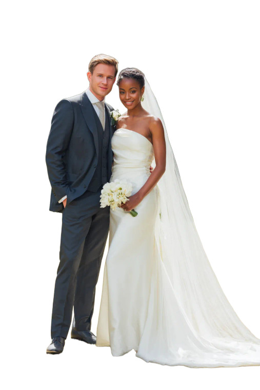 Wedding Couple Portrait V6 Vinyl Car Decal Sticker – Waterproof & UV-Resistant 4.4