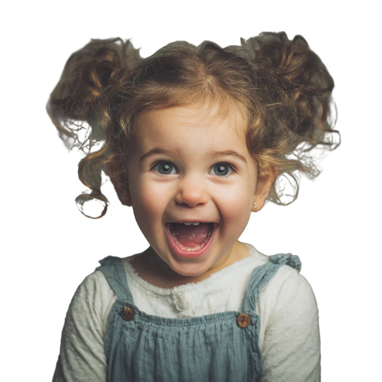 Giggly Toddler Girl Vinyl Car Decal Sticker – Waterproof & UV-Resistant 3.4133333333333336"