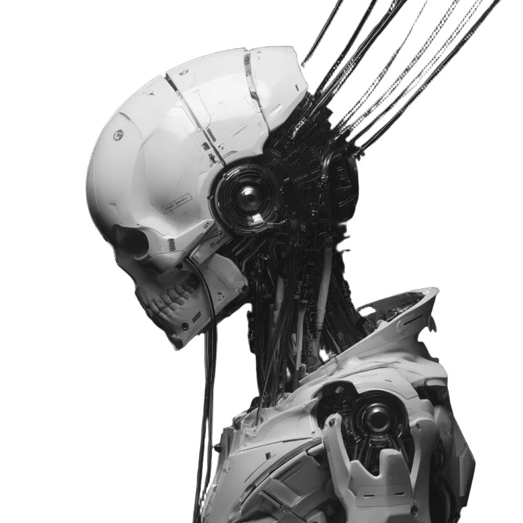 Cyberpunk Biomechanical Humanoid Vinyl Car Decal Sticker – Waterproof & UV-Resistant 6.826666666666667"
