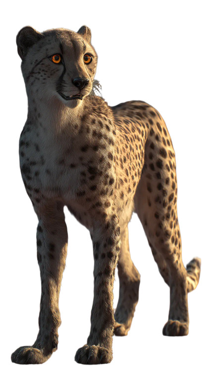 Photorealistic Cheetah Vinyl Car Decal Sticker – Waterproof & UV-Resistant 9.706666666666667"