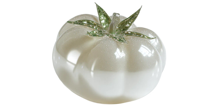Transparent White Tomato Vinyl Car Decal Sticker – Waterproof & UV-Resistant 5.12"