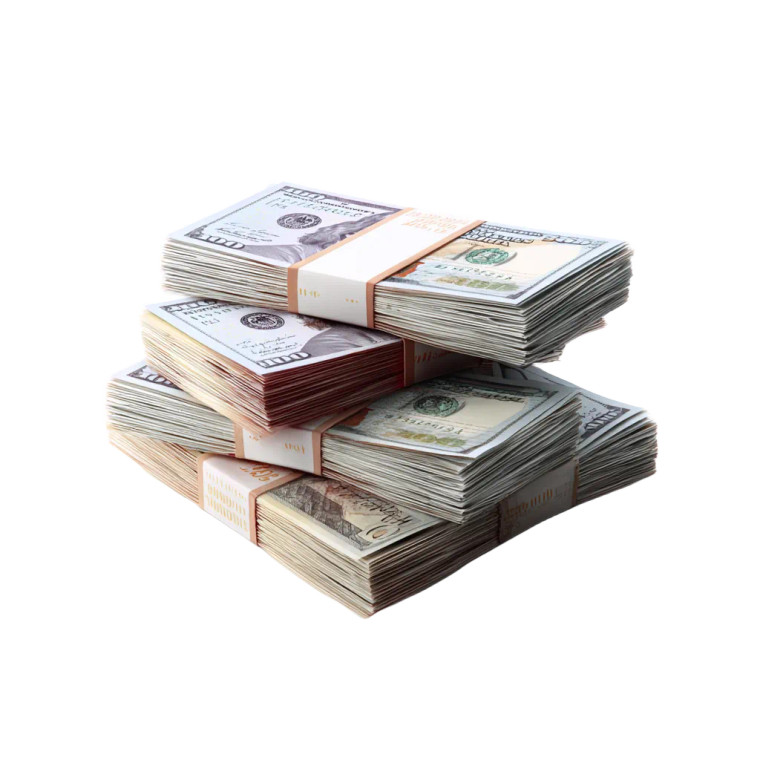 Money Stack Icon Vinyl Car Decal Sticker – Waterproof & UV-Resistant 3.4133333333333336"