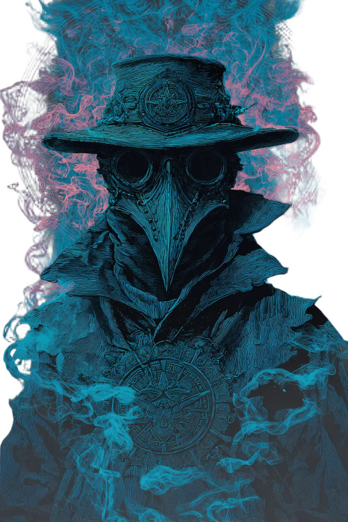 Plague Doctor Crest Vinyl Car Decal Sticker – Waterproof & UV-Resistant 4.4
