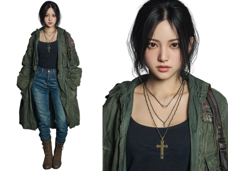 Punk-Style Japanese Girl Vinyl Car Decal Sticker – Waterproof & UV-Resistant 6.1866666666666665"