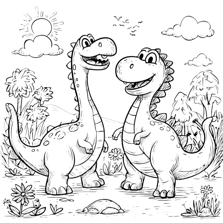 Happy Dinosaurs Vinyl Car Decal Sticker – Waterproof & UV-Resistant 3.4133333333333336"
