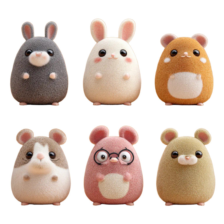Hamster Labubu Toy Vinyl Car Decal Sticker – Waterproof & UV-Resistant 6.826666666666667"