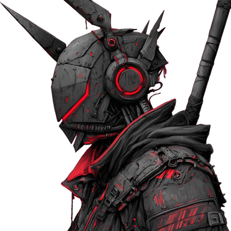 Cyber Punk Knight Vinyl Car Decal Sticker – Waterproof & UV-Resistant 3.4133333333333336"